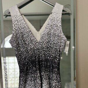 Elegant Two-Tone Sequin Short Dress BRAND NEW